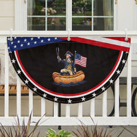 George Washington Crossing The Delaware on Hot Dog Boat Patriotic Fan Flag Funny BBQ Party 4th of July Graphic