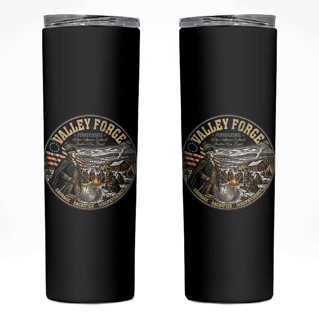 Valley Forge Pennsylvania 1777 George Washington Skinny Tumbler Revolutionary War Vintage American History Graphic