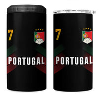 Portugal Soccer Fans Graphic Jersey Style 4 in 1 Can Cooler Tumbler Proud Portuguese Football Lover