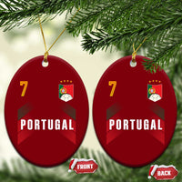 Portugal Soccer Fans Graphic Jersey Style Ceramic Ornament Proud Portuguese Football Lover