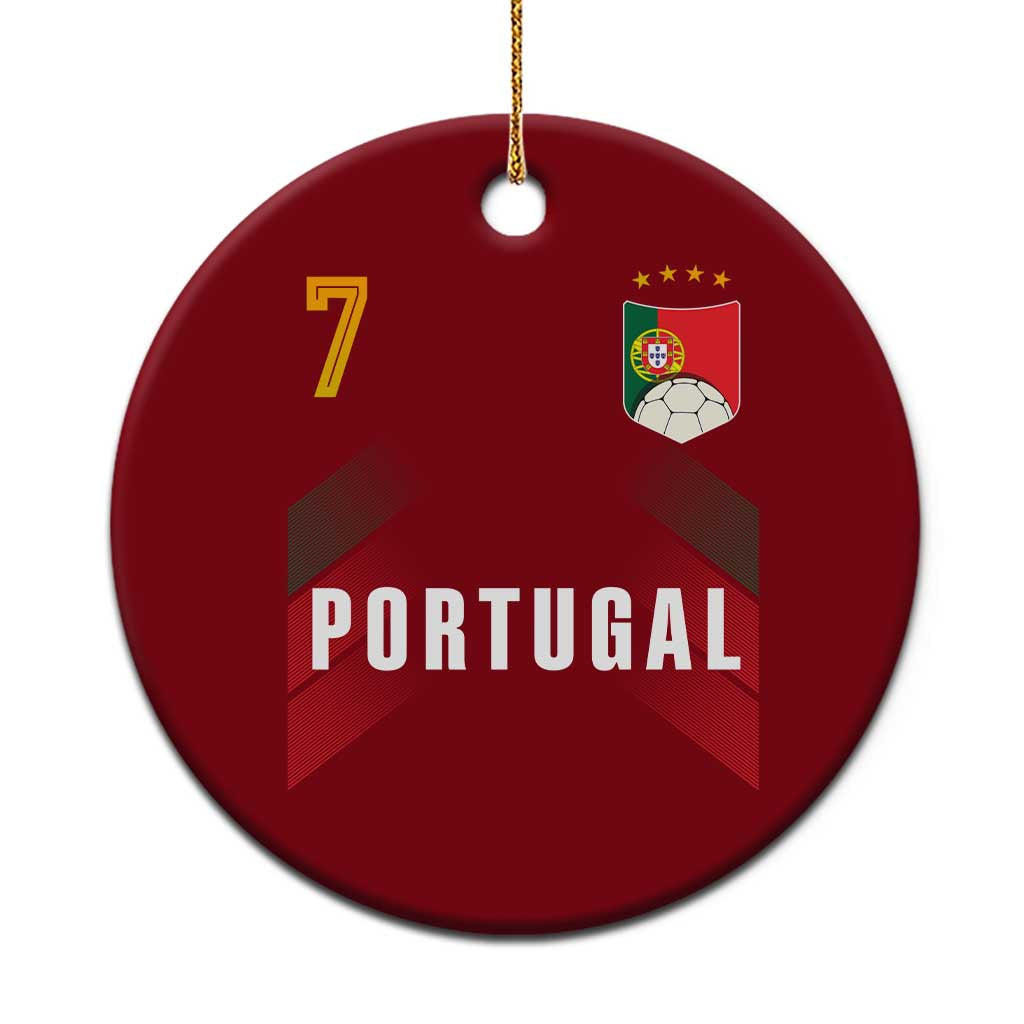 Portugal Soccer Fans Graphic Jersey Style Ceramic Ornament Proud Portuguese Football Lover