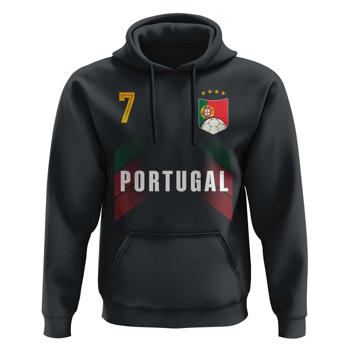 Portugal Soccer Fans Graphic Jersey Style Hoodie Proud Portuguese Football Lover