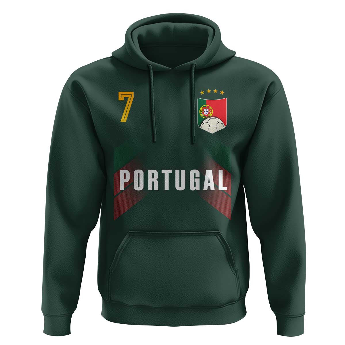Portugal Soccer Fans Graphic Jersey Style Hoodie Proud Portuguese Football Lover