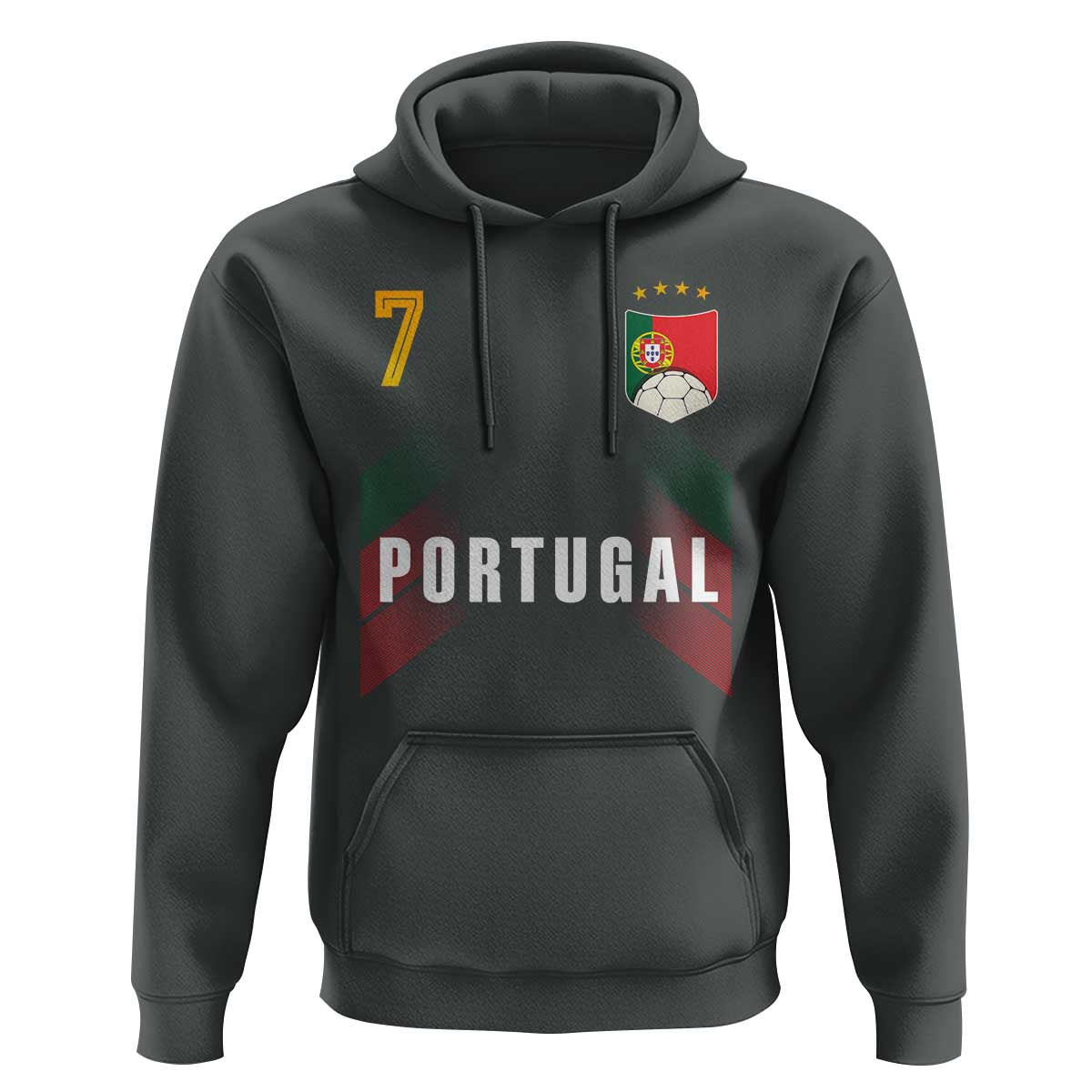 Portugal Soccer Fans Graphic Jersey Style Hoodie Proud Portuguese Football Lover