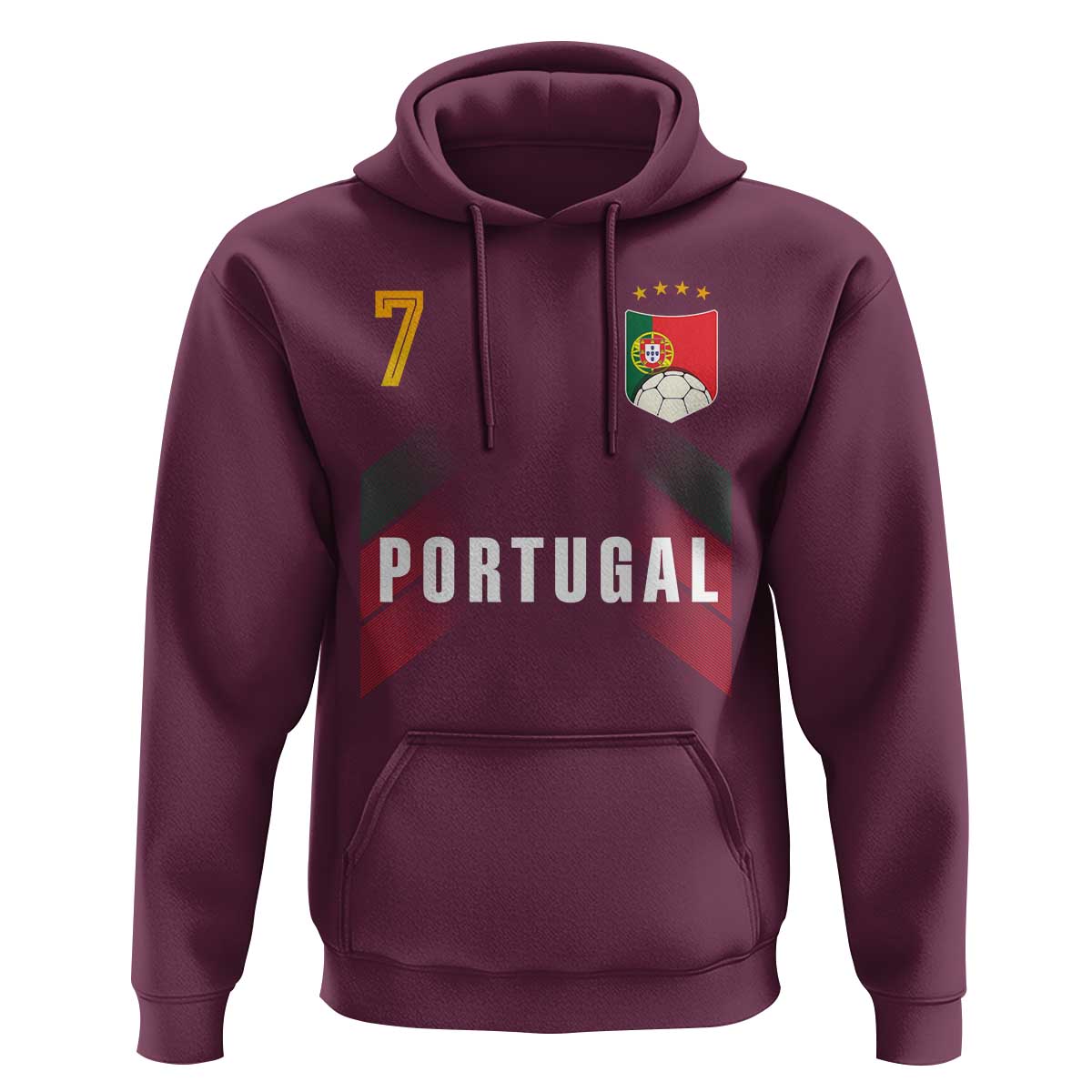 Portugal Soccer Fans Graphic Jersey Style Hoodie Proud Portuguese Football Lover