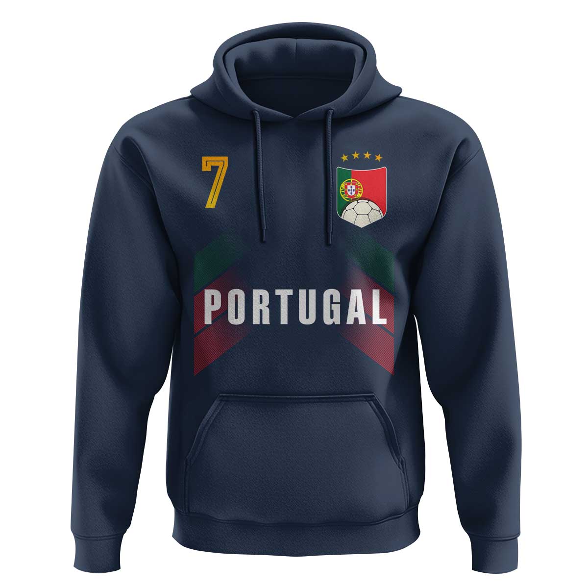 Portugal Soccer Fans Graphic Jersey Style Hoodie Proud Portuguese Football Lover