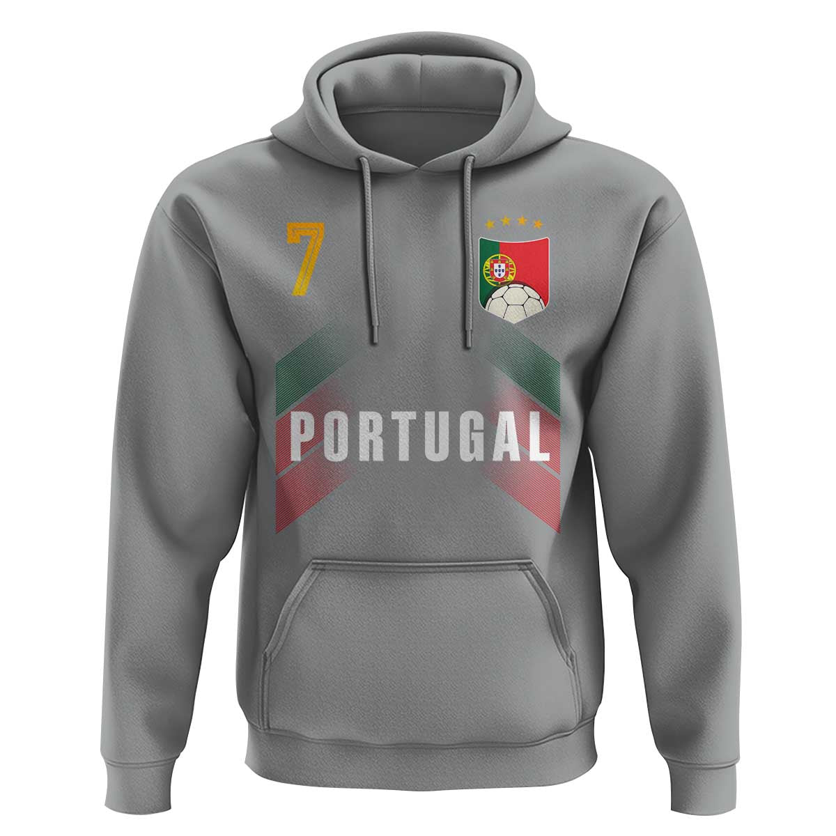 Portugal Soccer Fans Graphic Jersey Style Hoodie Proud Portuguese Football Lover