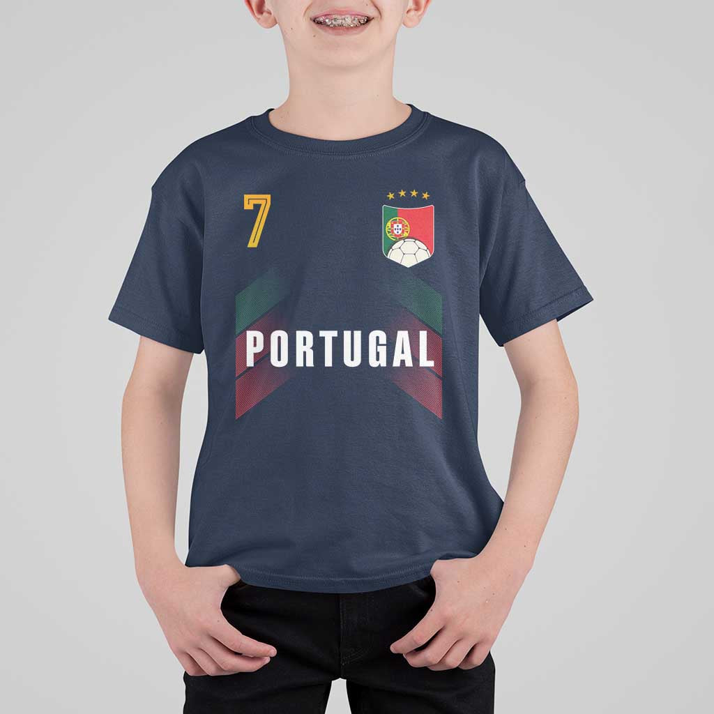 Portugal Soccer Fans Graphic Jersey Style T Shirt For Kid Proud Portuguese Football Lover