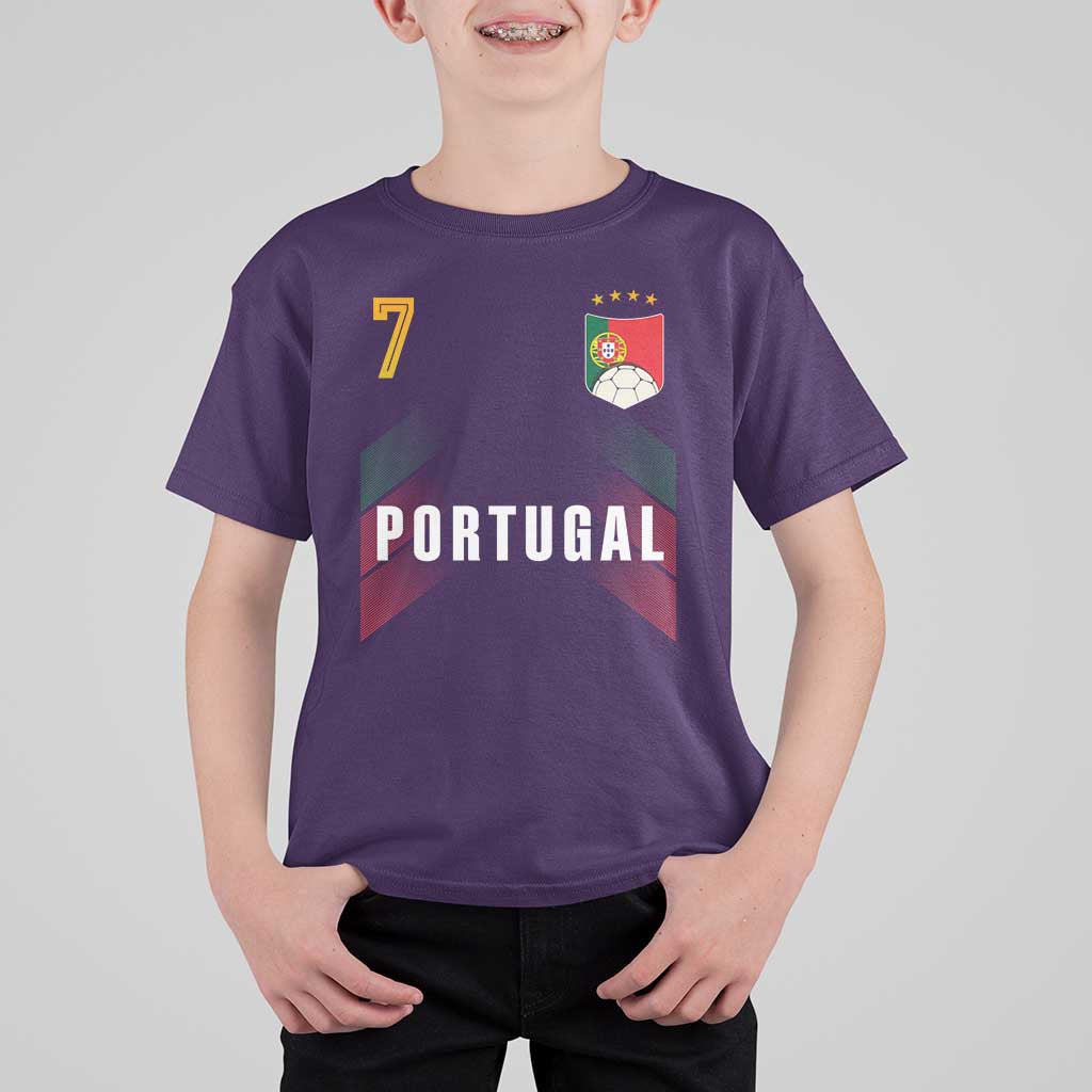 Portugal Soccer Fans Graphic Jersey Style T Shirt For Kid Proud Portuguese Football Lover