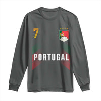 Portugal Soccer Fans Graphic Jersey Style Long Sleeve Shirt Proud Portuguese Football Lover