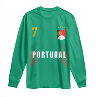 Portugal Soccer Fans Graphic Jersey Style Long Sleeve Shirt Proud Portuguese Football Lover