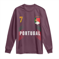Portugal Soccer Fans Graphic Jersey Style Long Sleeve Shirt Proud Portuguese Football Lover