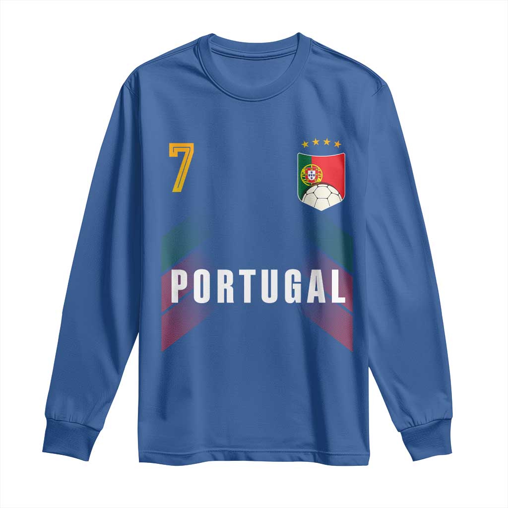 Portugal Soccer Fans Graphic Jersey Style Long Sleeve Shirt Proud Portuguese Football Lover