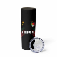 Portugal Soccer Fans Graphic Jersey Style Skinny Tumbler Proud Portuguese Football Lover