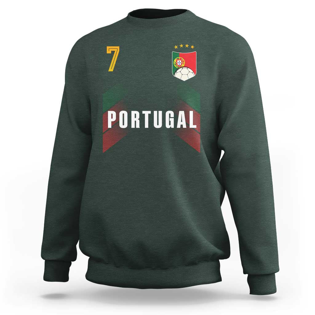 Portugal Soccer Fans Graphic Jersey Style Sweatshirt Proud Portuguese Football Lover