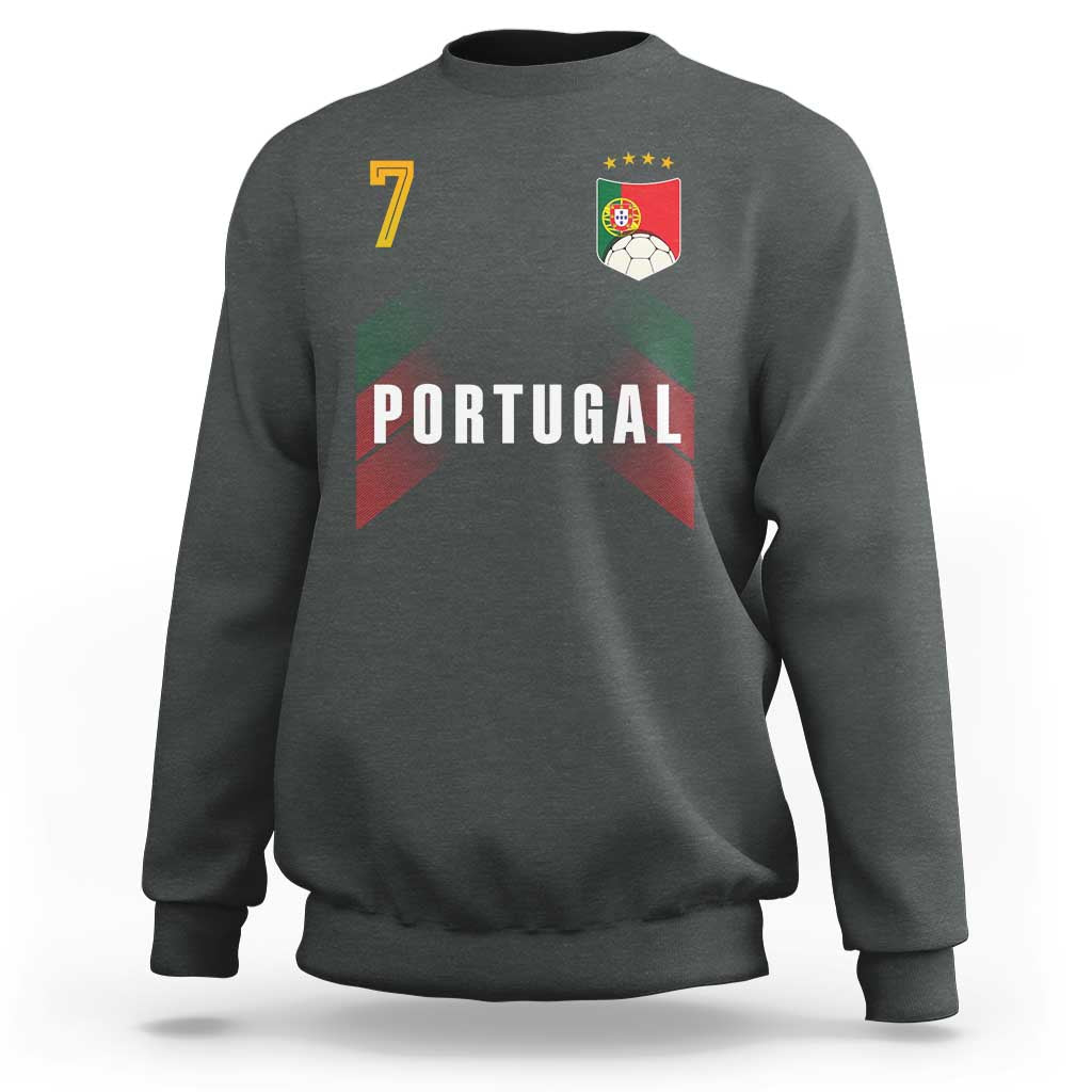 Portugal Soccer Fans Graphic Jersey Style Sweatshirt Proud Portuguese Football Lover