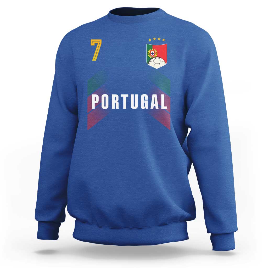 Portugal Soccer Fans Graphic Jersey Style Sweatshirt Proud Portuguese Football Lover