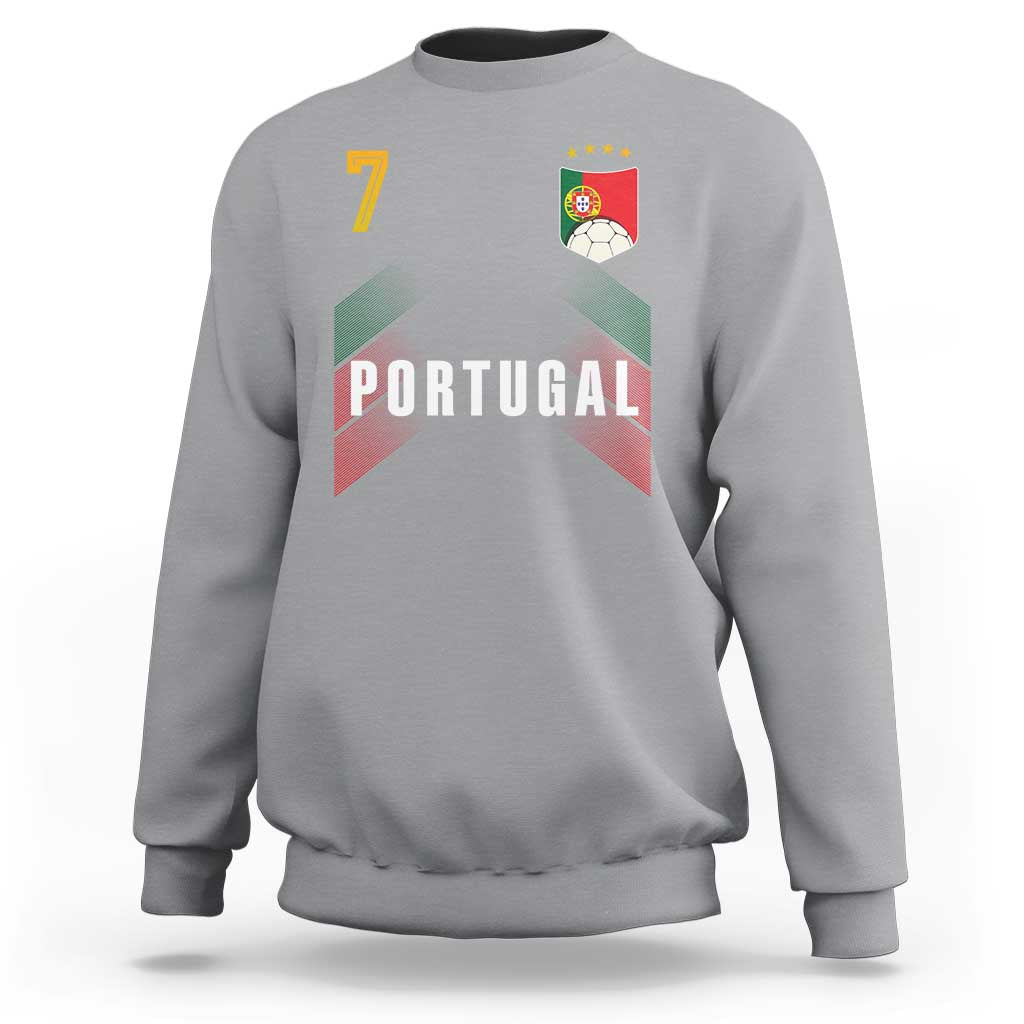 Portugal Soccer Fans Graphic Jersey Style Sweatshirt Proud Portuguese Football Lover