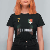 Portugal Soccer Fans Graphic Jersey Style T Shirt For Women Proud Portuguese Football Lover
