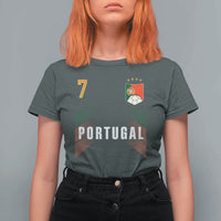 Portugal Soccer Fans Graphic Jersey Style T Shirt For Women Proud Portuguese Football Lover