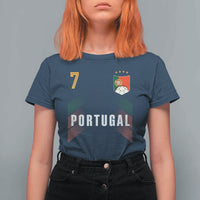 Portugal Soccer Fans Graphic Jersey Style T Shirt For Women Proud Portuguese Football Lover