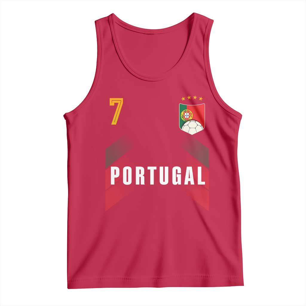 Portugal Soccer Fans Graphic Jersey Style Tank Top Proud Portuguese Football Lover
