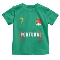 Portugal Soccer Fans Graphic Jersey Style Toddler T Shirt Proud Portuguese Football Lover