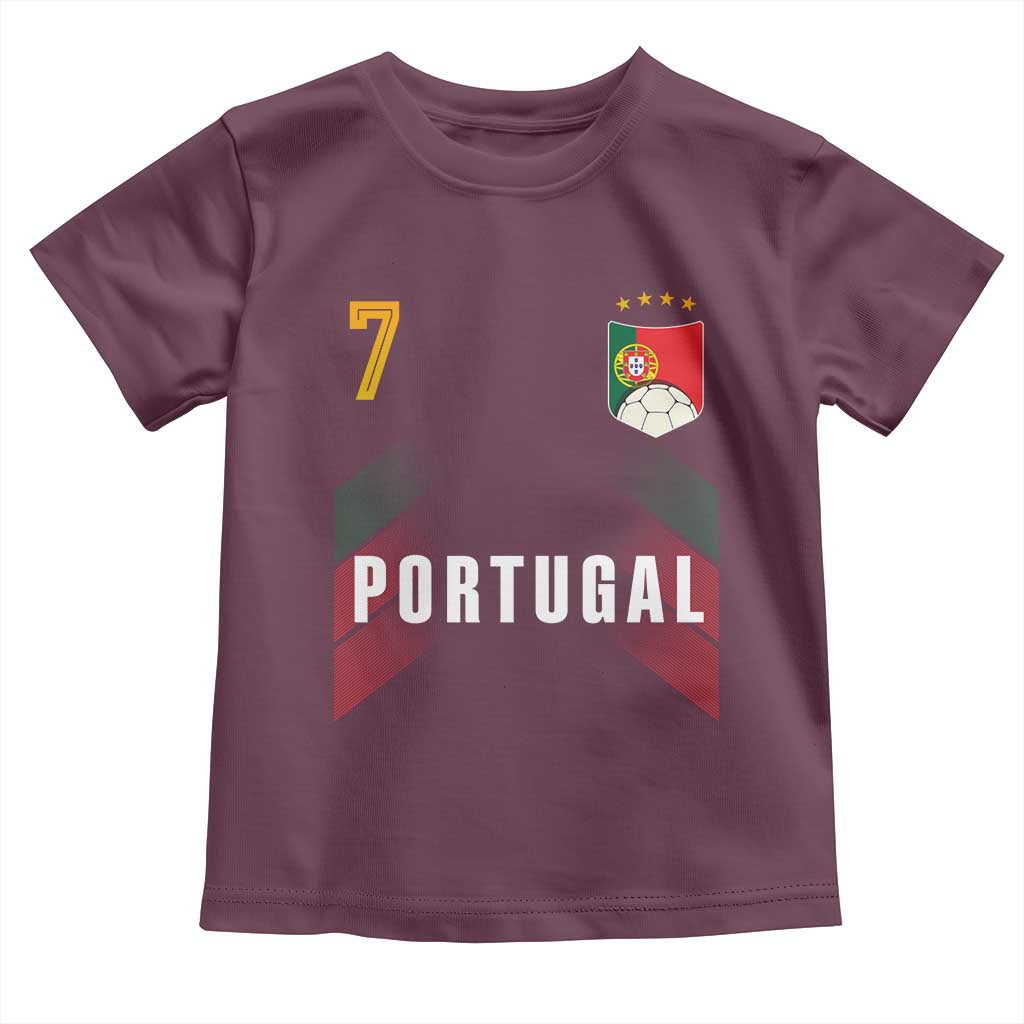 Portugal Soccer Fans Graphic Jersey Style Toddler T Shirt Proud Portuguese Football Lover