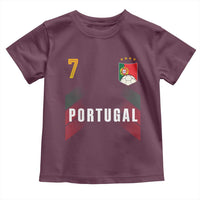 Portugal Soccer Fans Graphic Jersey Style Toddler T Shirt Proud Portuguese Football Lover