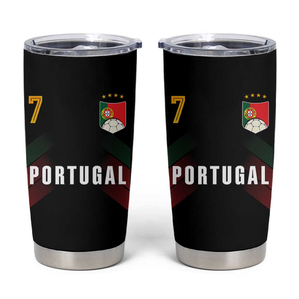 Portugal Soccer Fans Graphic Jersey Style Tumbler Cup Proud Portuguese Football Lover