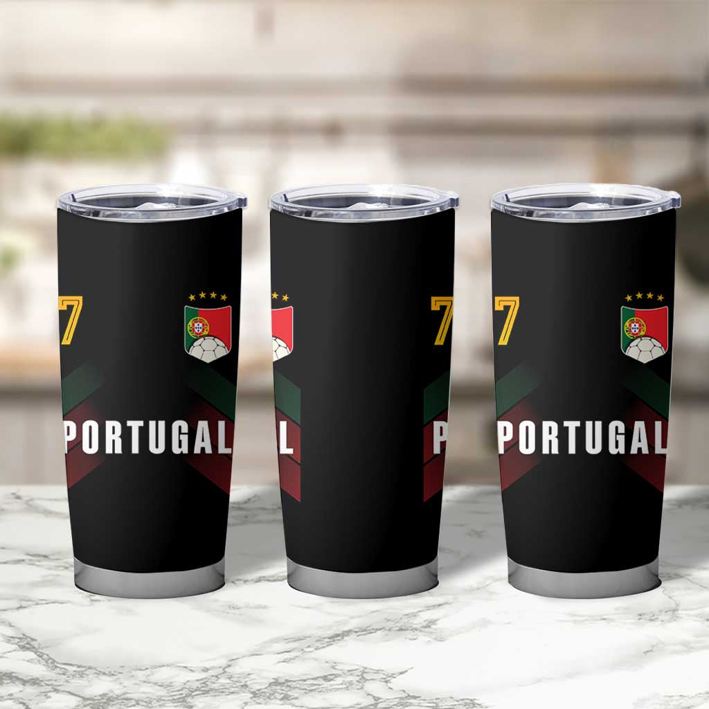 Portugal Soccer Fans Graphic Jersey Style Tumbler Cup Proud Portuguese Football Lover