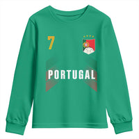 Portugal Soccer Fans Graphic Jersey Style Youth Sweatshirt Proud Portuguese Football Lover