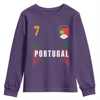 Portugal Soccer Fans Graphic Jersey Style Youth Sweatshirt Proud Portuguese Football Lover