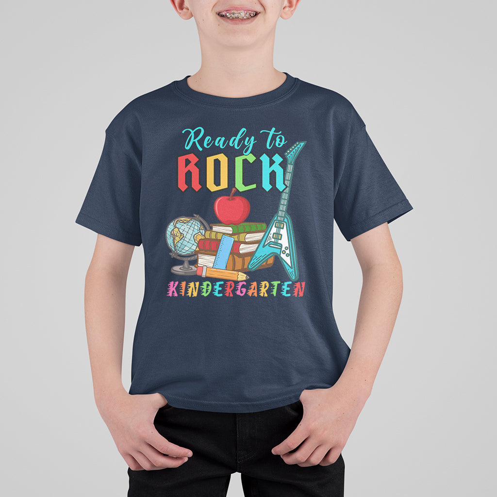 Ready To Rock Kindergarten T Shirt For Kid Guitar Boys Girls 1st Day Of School - Wonder Print Shop