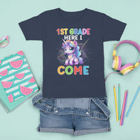 1st Grade Cute Unicorn T Shirt For Kid First Grade Here I Come Girls Squad - Wonder Print Shop
