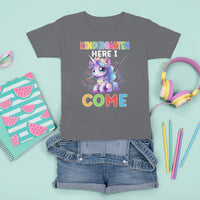 Cute Kindergarten Unicorn T Shirt For Kid Kinder Here I Come Girls Team - Wonder Print Shop