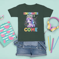 Cute Kindergarten Unicorn T Shirt For Kid Kinder Here I Come Girls Team - Wonder Print Shop