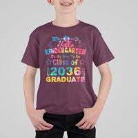 Hello Kindergarten T Shirt For Kid On My Way To Be Class Of 2036 Graduate 1st Day Of School - Wonder Print Shop
