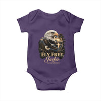 Fly Free Jackie Big Bear Bald Eagle Memorial Baby Onesie California Valley Sunset Forest Nature Graphic