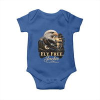 Fly Free Jackie Big Bear Bald Eagle Memorial Baby Onesie California Valley Sunset Forest Nature Graphic
