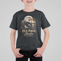 Fly Free Jackie Big Bear Bald Eagle Memorial T Shirt For Kid California Valley Sunset Forest Nature Graphic