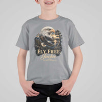 Fly Free Jackie Big Bear Bald Eagle Memorial T Shirt For Kid California Valley Sunset Forest Nature Graphic