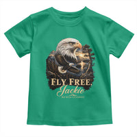 Fly Free Jackie Big Bear Bald Eagle Memorial Toddler T Shirt California Valley Sunset Forest Nature Graphic