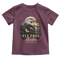 Fly Free Jackie Big Bear Bald Eagle Memorial Toddler T Shirt California Valley Sunset Forest Nature Graphic