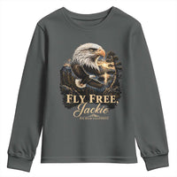 Fly Free Jackie Big Bear Bald Eagle Memorial Youth Sweatshirt California Valley Sunset Forest Nature Graphic