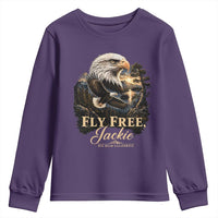Fly Free Jackie Big Bear Bald Eagle Memorial Youth Sweatshirt California Valley Sunset Forest Nature Graphic