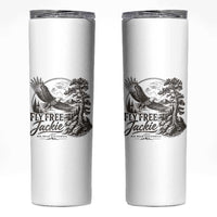 Fly Free Jackie Vintage Etching Soaring Eagle Skinny Tumbler Big Bear Lake Wilderness Graphic