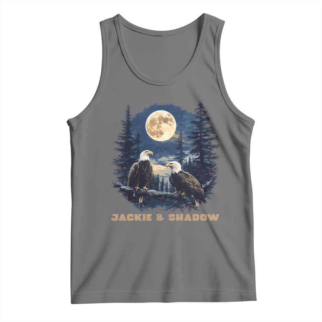 Jackie and Shadow Bald Eagle Couple Tank Top Full Moon Forest Vintage Nature Graphic