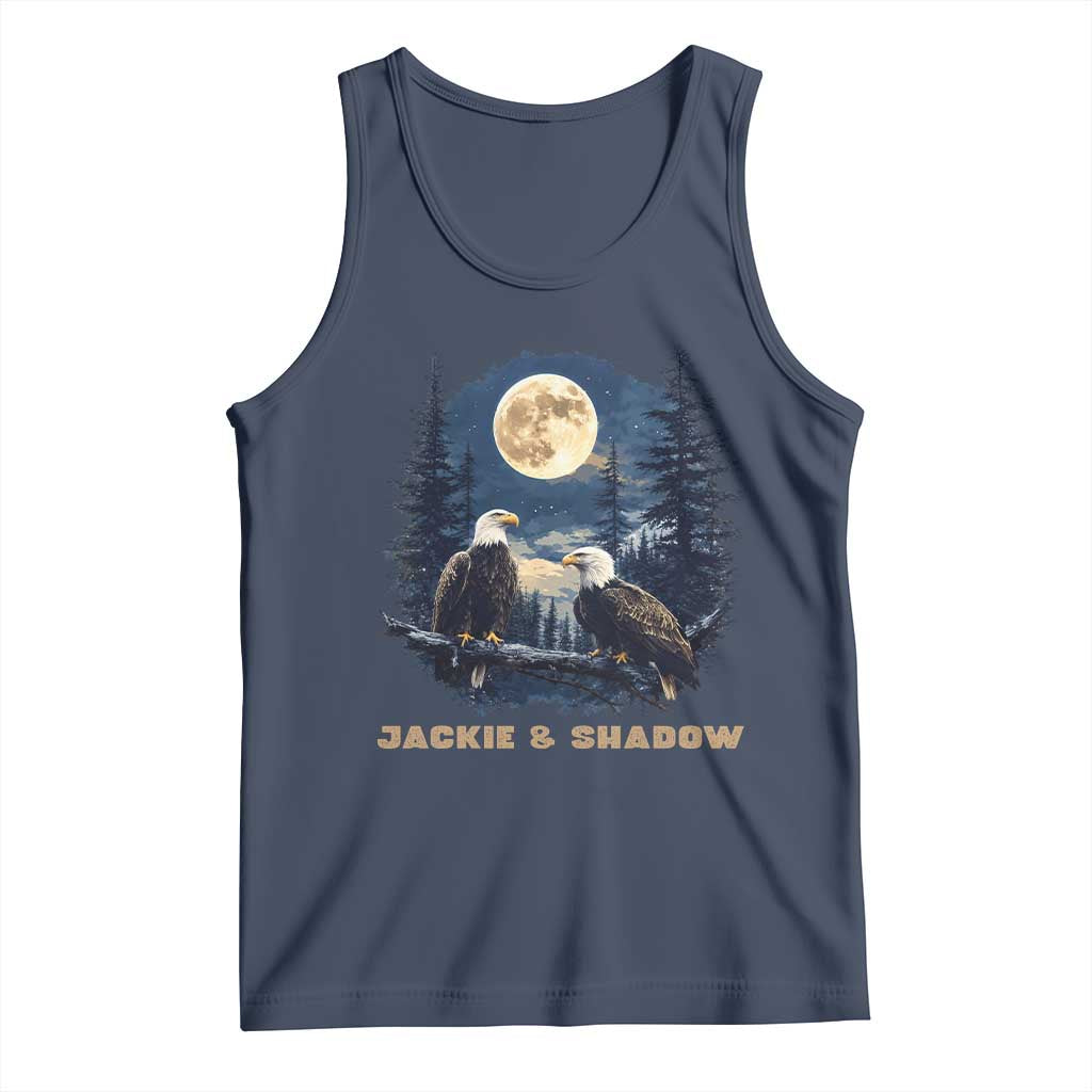 Jackie and Shadow Bald Eagle Couple Tank Top Full Moon Forest Vintage Nature Graphic