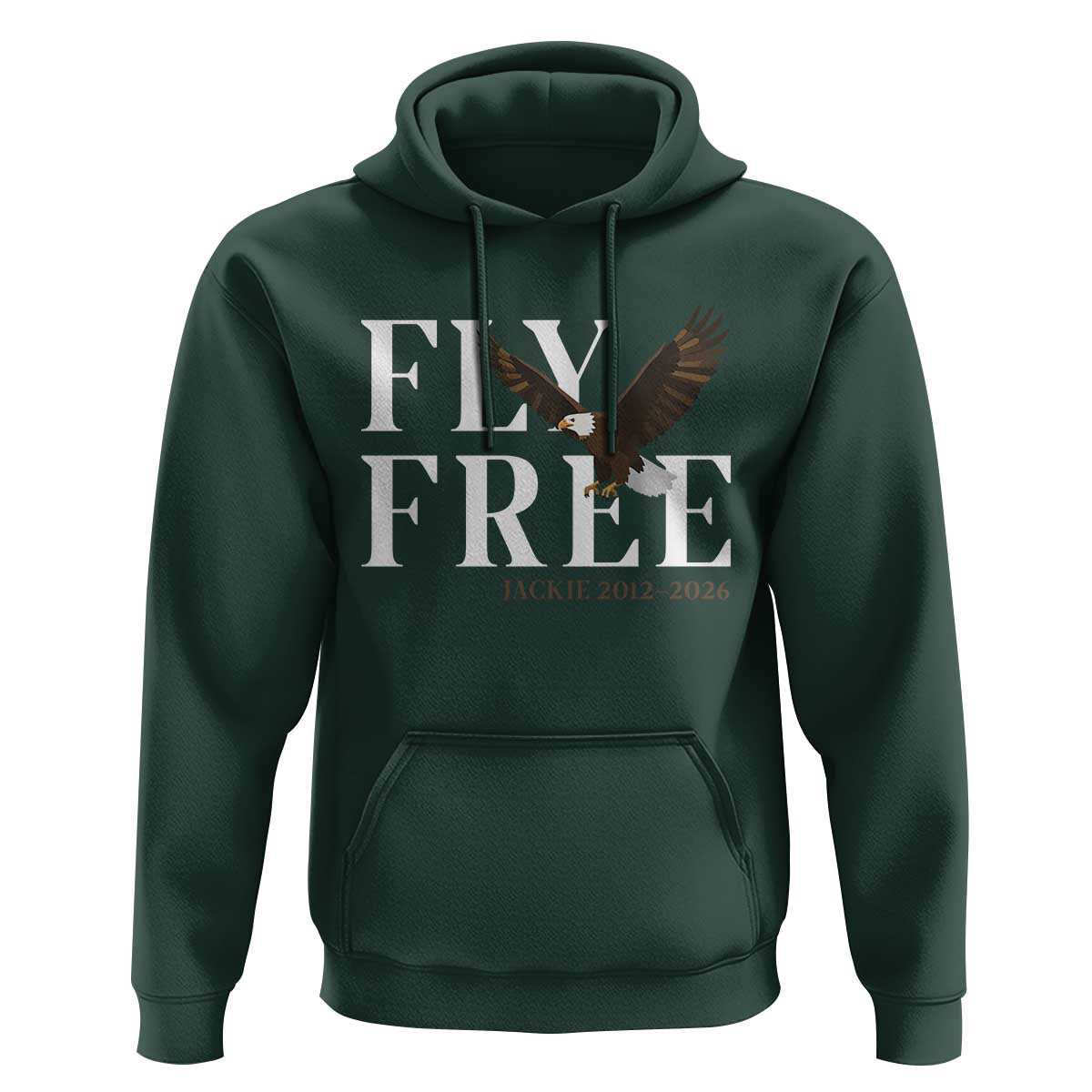 Fly Free Jackie Eagle 2012 2026 Memorial Hoodie Soaring Wilderness Tribute